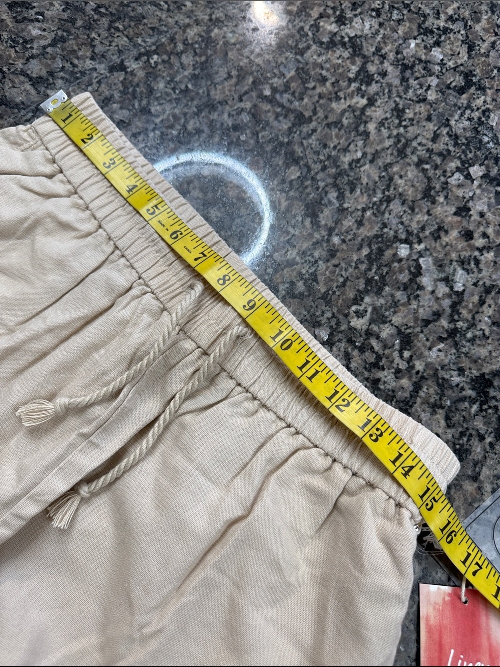 Cl Sono Linen-Effect Drawstring ankle pants in Beige NWT XL - Picture 10 of 14